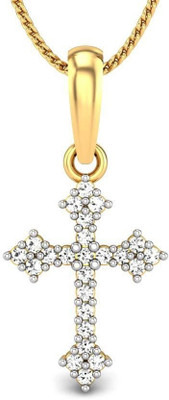 19% OFF on Candere Divine Cross Rhodium Plated Yellow Gold Pendant 19% OFF on Candere Divine Cross Rhodium Plated Yellow Gold Pendant