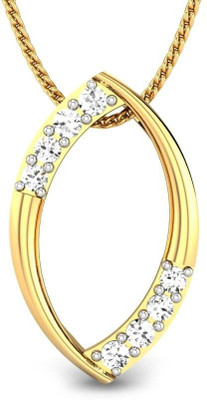 19% OFF on Candere Banksia Rhodium Plated Yellow Gold Pendant