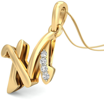 WearYourShine by PCJ The Initial M Diamond 18K Diamond Gold Pendant