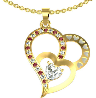 83% OFF on Suvarnadeep Rossy Yellow Gold Plated Sterling Silver Pendant
