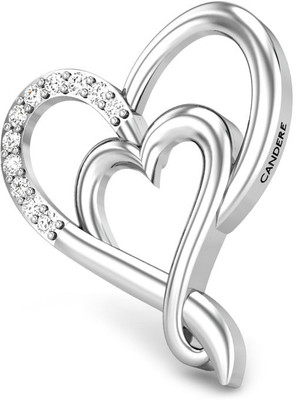 Candere Ishika Diamond Rhodium Plated 14K White Gold Pendant