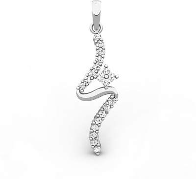 19% OFF on Candere The Fortune Diamond Rhodium Plated 14K White Gold Pendant