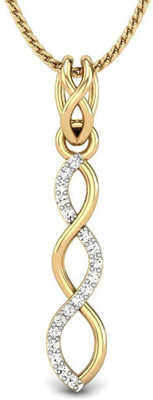 20% OFF on Candere Journey of Life Rhodium Plated Yellow Gold Pendant