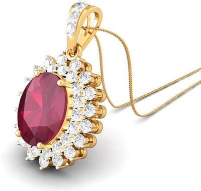 WearYourShine by PCJ The Sarimah Diamond 18K Diamond, Ruby Yellow Gold Pendant