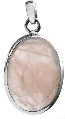 Exotic India Rose Quartz Sterling Silver Pendant Exotic India Rose Quartz Sterling Silver Pendant