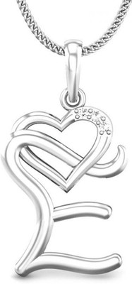 20% OFF on Candere E Love Rhodium Plated 18K Diamond White Gold Pendant