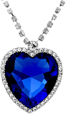 77% OFF on Shining Diva Titanic Inspired Blue Sapphire Heart White Gold Plated Crystal Pendant 77% OFF on Shining Diva Titanic Inspired Blue Sapphire Heart White Gold Plated Crystal Pendant