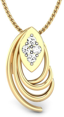 20% OFF on Candere Sylvia Diamond Rhodium Plated 14K Yellow Gold Pendant