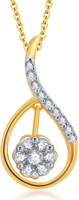 10% OFF on Karatcraftin Darcy_SI JK 18K Yellow Gold Plated Diamond Gold Pendant