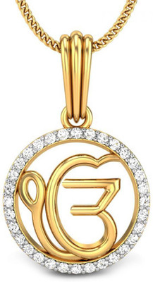 Candere Ek Onkar 14K Diamond Yellow Gold Pendant