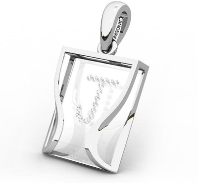 20% OFF on Candere The Initial J 18K Diamond White Gold Pendant