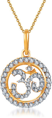 Karatcraftin Devya 22K Yellow Gold, Rhodium Plated Gold Pendant