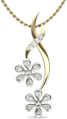 JewelsForum Daisy Drops 14K Diamond Gold Pendant