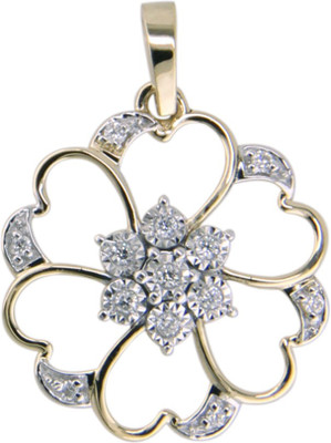 9% OFF on Vivre Jewels Fancy Design 18K Yellow Gold Plated Silver Pendant