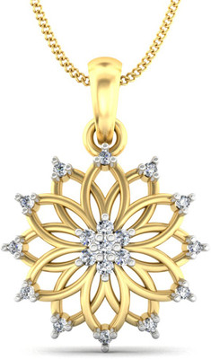 KuberBox Kitrino Gold 14K Diamond Gold Pendant