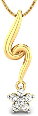 20% OFF on Candere Shooting Star Diamond Rhodium Plated 14K Yellow Gold Pendant