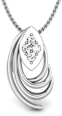 19% OFF on Candere Sylvia Diamond Rhodium Plated 18K White Gold Pendant
