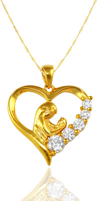 60% OFF on Exxotic Jewelz Mother and Child Yellow Gold Plated Silver Pendant