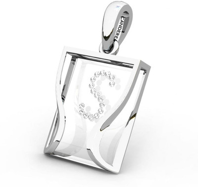 20% OFF on Candere The Initial S 18K Diamond White Gold Pendant