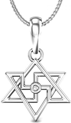 Candere Swastika 18K Diamond White Gold Pendant Candere Swastika 18K Diamond White Gold Pendant