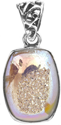 Exotic India Druzy Sterling Silver Pendant