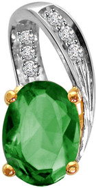 Surat Diamond Green Is In Yellow Gold 18K Yellow Gold Plated Pendant