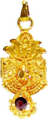 72% OFF on Jewelz Meroon Stone Metal Pendant