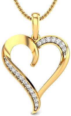 20% OFF on Candere Opal Love Diamond Rhodium Plated 14K Yellow Gold Pendant