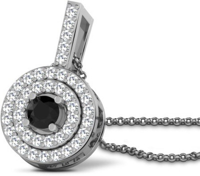 His & Her Beautiful Sterling Silver Diamond Sterling Silver Pendant - PELEDJH42S7TXV8X