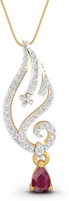 KuberBox Star Enamored 18K Diamond Yellow Gold Pendant