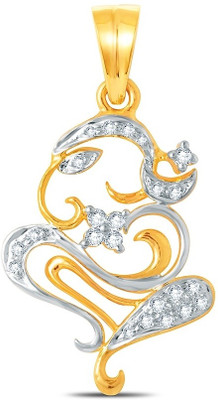 30% OFF on Jashn The Miracle Ganesha Om 18K Yellow Gold Plated Silver Pendant