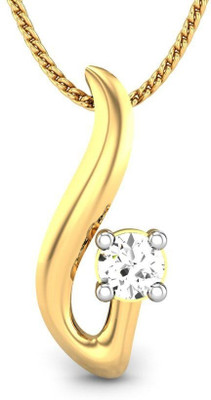 20% OFF on Candere Carnation Rhodium Plated Yellow Gold Pendant