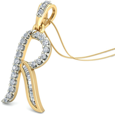WearYourShine by PCJ The Prima R Diamond 18K Diamond Yellow Gold Pendant