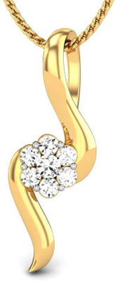 19% OFF on Candere Shining Star Rhodium Plated Yellow Gold Pendant