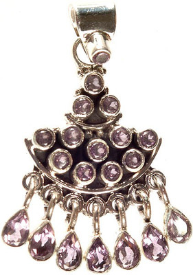 Exotic India Faceted Amethyst Sterling Silver Pendant Exotic India Faceted Amethyst Sterling Silver Pendant