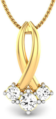 20% OFF on Candere Peal Diamond Rhodium Plated 14K Yellow Gold Pendant