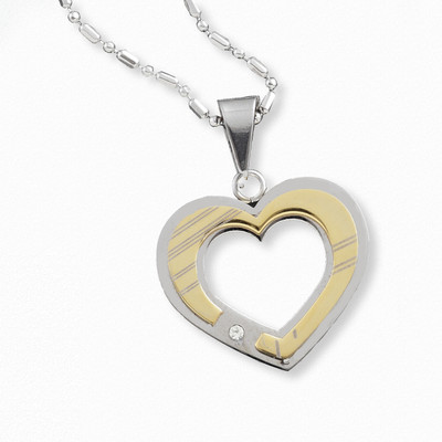 17% OFF on Aapno Rajasthan Gold Enameled Heart Pendant Alloy, Nickel, Silver Pendant