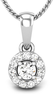 Candere Tiger Eye Diamond Rhodium Plated 14K White Gold Pendant Candere Tiger Eye Diamond Rhodium Plated 14K White Gold Pendant