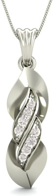 KuberBox Gracious Presence 18K Diamond White Gold Pendant KuberBox Gracious Presence 18K Diamond White Gold Pendant