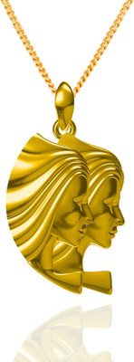 52% OFF on Exxotic Jewelz Gemini Zodiac 22K Yellow Gold Plated Silver Pendant
