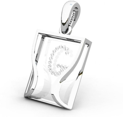 20% OFF on Candere The Initial G 18K Diamond White Gold Pendant