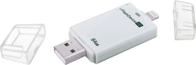 Image i-Flash Device Dual Port 64 GB  Pen Drive (White) 