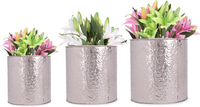 17% OFF on Blessed Garden Plant Container Set Pack of 3, Metal 17% OFF on Blessed Garden Plant Container Set Pack of 3, Metal