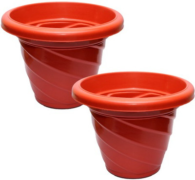 Natures Plus Home Garden Plant Container Set Pack of 2, Plastic Natures Plus Home Garden Plant Container Set Pack of 2, Plastic