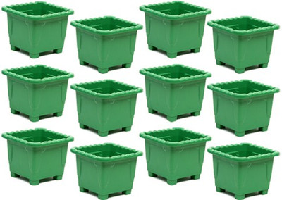 Natures Plus Home Garden Plant Container Set Pack of 12, Plastic