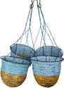 Sutra Decor European Basket Polythene Circular Hanging Plant Container: Plant Container