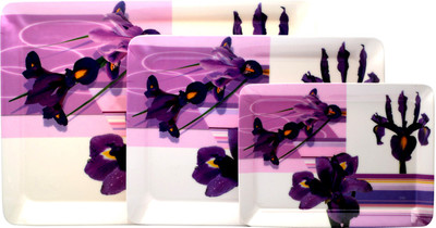 4% OFF on Superware Bunch Of Purple Printed Melamine Tray Set Purple, White, Pack of 3 4% OFF on Superware Bunch Of Purple Printed Melamine Tray Set Purple, White, Pack of 3
