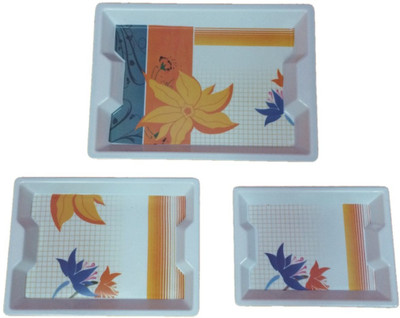 GVP Coffee Printed Melamine Tray Set Multicolor, Pack of 3 GVP Coffee Printed Melamine Tray Set Multicolor, Pack of 3