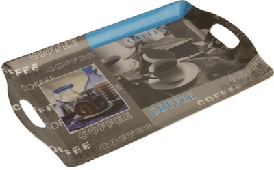 TAZ Tray Espresso Printed Plastic Tray Multicolor, Pack of 1