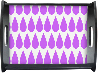 71% OFF on Sajawathomes Color Drop Pattern Printed Wood Tray Multicolor, Pack of 1